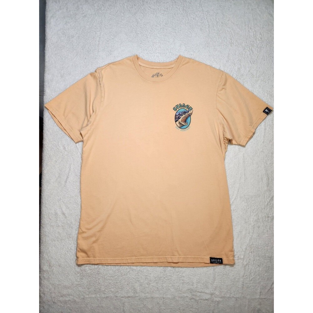 Sullen Art Collective Mens XL Sink Or Swim Sherbert Orange Graphic T-Shirt EUC